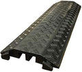 Kable Kontrol Drop Over Floor Cord Cover – 40” Inch Long 2 Channel Cable or Wire Protector – Rubber Ramp for Indoor and Outdoor Use – Black