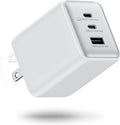100W USB C Charger Block, 3-Port Compact Foldable Power Adapter USB Wall Charger for MacBook Pro/Air, Dell XPS, iPad Pro, iPhone Series, Galaxy S25/S24, and More