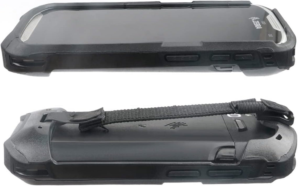 Protective Cover Bumper Case Rugged Boot with Hand Strap for Zebra TC51 TC510K TC52 TC56 TC57 Black