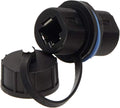 Panel Mounting Shielded RJ45 Waterproof Cat5/5e/6 8P8C Connector Ethernet LAN Cable Connector Double Head Coupler Adapter Female to Female with Waterproof/Dust Cap