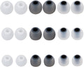 Earbud Replacement Tips Silicone Earbud Tips Earbud Covers Fit for in-Ear Headphones (Inner Hole 3.8mm -5.1mm) Ear Tips Earbud Rubber Tips 9 Pairs S/M/L