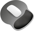 ITNRSIIET Ergonomic Mouse Pad with Wider Memory Foam Wrist Rest +17% - Curved Cushion Reduces Pressure 20%, Pain Relief, Non-Slip, Smooth, Cute Colors, 9.85 x 9 in, Gray Gradient