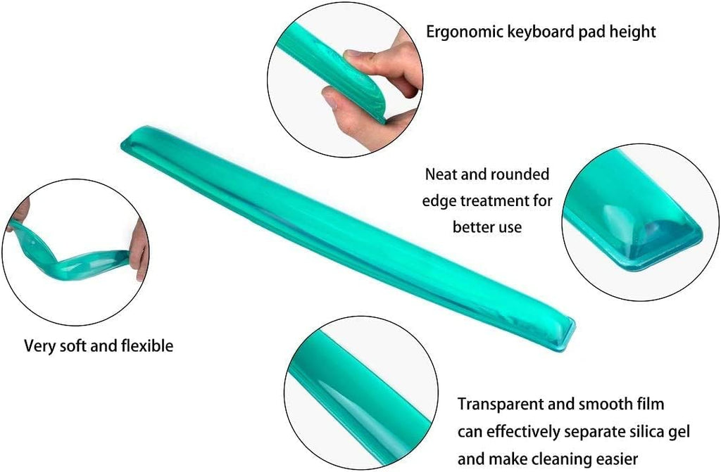 Silicone Gel Keyboard Wrist Rest Set Plus Keyboard & Mouse Wrist Support Pad Office, Computer, Laptop, Mac - Durable, Comfortable and Pain Relief