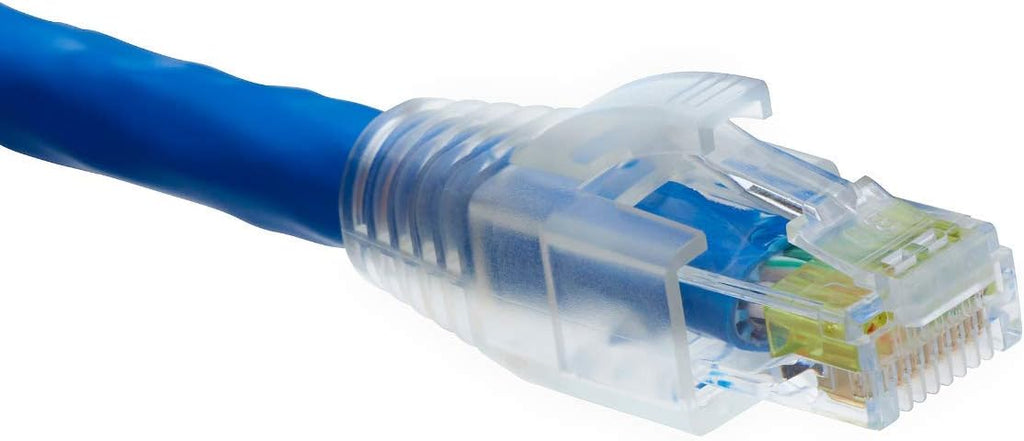 trueCABLE RJ45 Strain Relief Boots, 8.0mm Slip-On PVC Plug Cover, Transparent, 100 Pieces