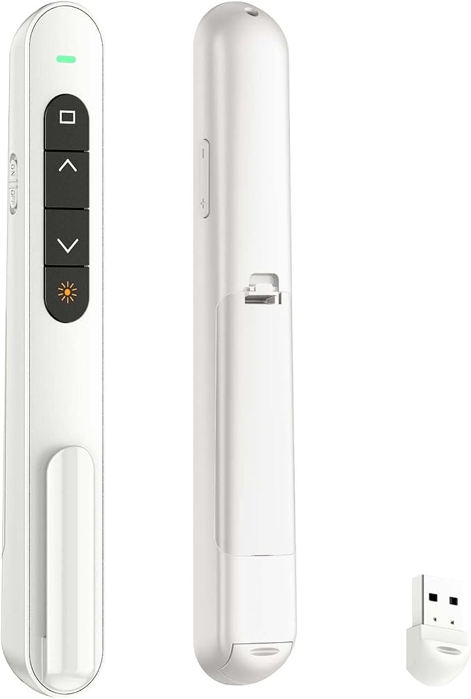 QUI Presentation Clicker with Volume Control, 2.4GHz USB Wireless Presenter by QUI