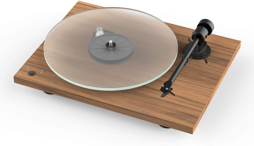 Pro-Ject T1 Phono SB Turntable with Built-in Preamp and Electronic Speed Change (Satin Walnut)
