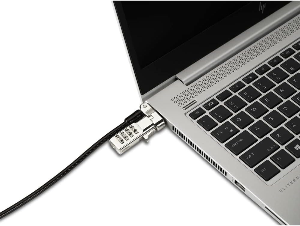 Kensington Universal 3-in-1 Combination Laptop Lock, Computer Security Locking Cable - Resettable Version (K62316WW), Black