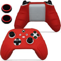 for Xbox Controller Series X/S (2024/2023) Silicone Protective Cover, Soft Skin Xbox Controller Accessories, Anti-Slip Cover with 2 Joystick Caps (Red)