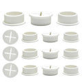 Desk Grommet, 1 in 25 mm Silicone Rubber Grommets, White Desk Hole Cover for Cables, Flexible Wall Cord Pass Through Grommet for Office Table Computer Home Furniture Wire Organizer-15 Pcs