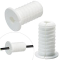 2pc Starlink Cable Grommet 3/4" Silicone Anti-Slip Waterproof Wall Hole Pass Through Split Cable Bushings for TV Wire Ethernet Cord, Starlink Cable Routing Kit Accessories,38mm/1.5"Ht, White