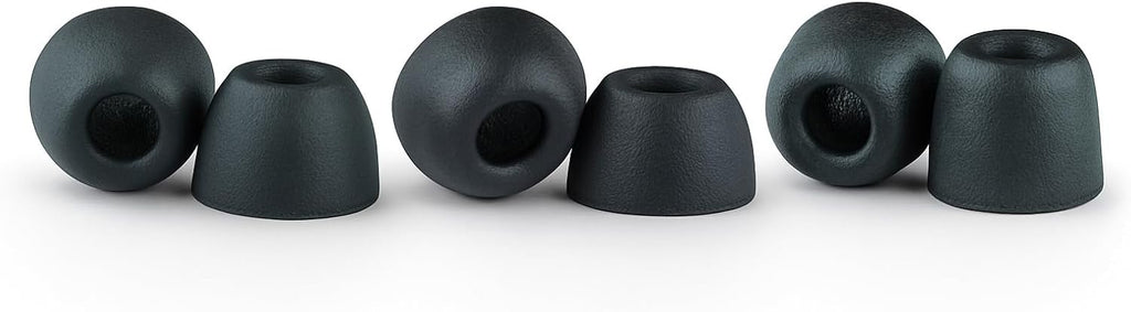 Comply 500 Core Series | Memory Foam Replacement IEM Ear Tips for KZ, Moondrop, FiiO Sennheiser & More | Superior Noise Isolation, Ultimate Comfort, Secure Fit | Variety, Black, Large (3 Pairs)