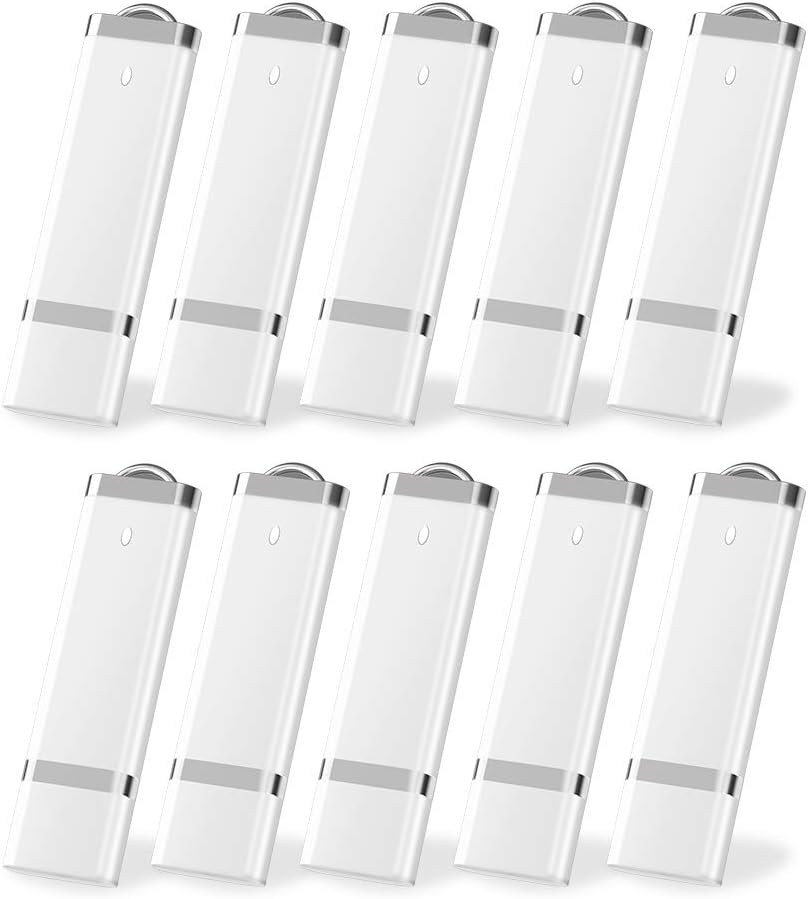 KEXIN 50 Pack 4GB Flash Drive - 4GB USB Pen Drive Memory Stick - 50 Pieces White (4G50PCS)