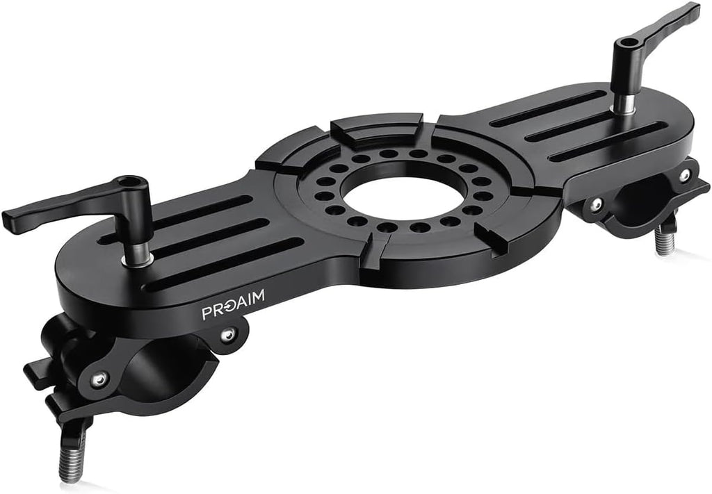 PROAIM Truss/Scaffold Connection Plates – Mitchell Mount. Rigging Adapters for Overhead Shots. for Wall Spreader Rod/Poles/Grids. 360° Swivel Clamps, Robust & Secure - 50kg Payload