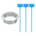 uxcell Desk Grommet, 1-3/4" (45mm) Zinc Alloy Cable Hole Cover Wire Cord Organizer with Marked Cable Ties for Home Office Desktop Wire, Silver Tone