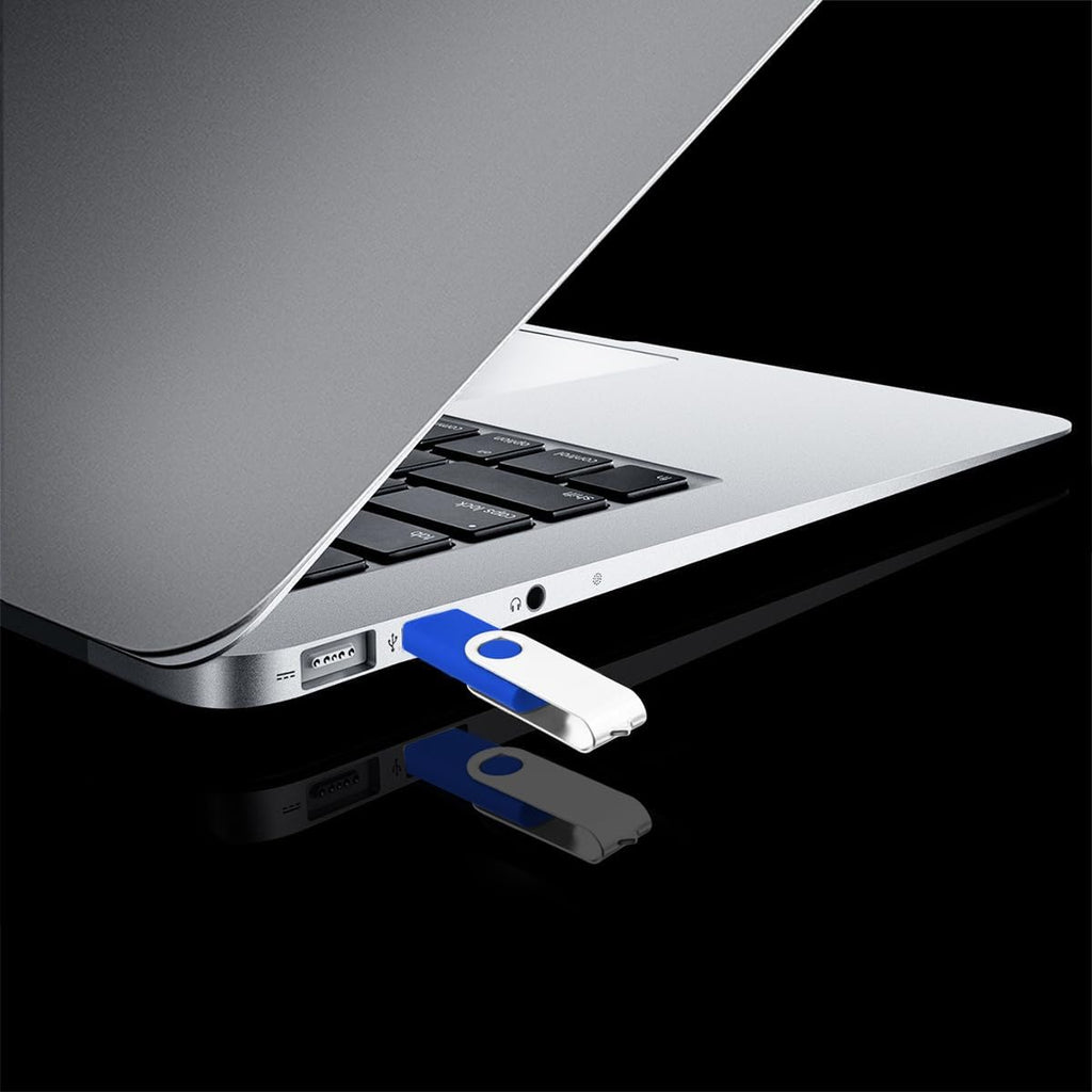 128MB Bulk Flash Drives 50 Pack, EASTBULL USB 2.0 Flash Drives Pack Thumb Drives Bulk for Storage (Blue)