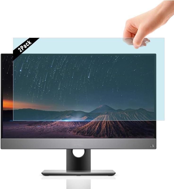 [2 Pack 24 inch Removable Anti-Glare Blue Light Screen Protector for 16:9 Computer Monitor Display– Anti-Glare, Anti-Scratch, PC Anti-UV Eye Protection Filter Film