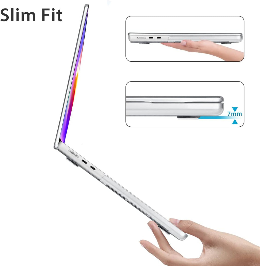 Compatible with 2025 2024 2023 2022 MacBook Air M3 13.6 inch Case A3240 M4 A3113 M2 A2681 with Touch ID, Plastic Hard Shell Case & Keyboard Cover & Screen Protector & Webcam Cover, Landscape