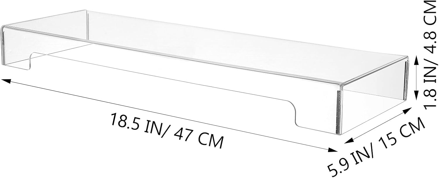 Tofficu Keyboard Cover Acrylic Covers Dust: Clear Computer Keyboard Cover - Anti-Cat Protector - Tablet Keyboard Case for Standard Size PC Computer Desktop (18.5x5.9x1.8 Inch)