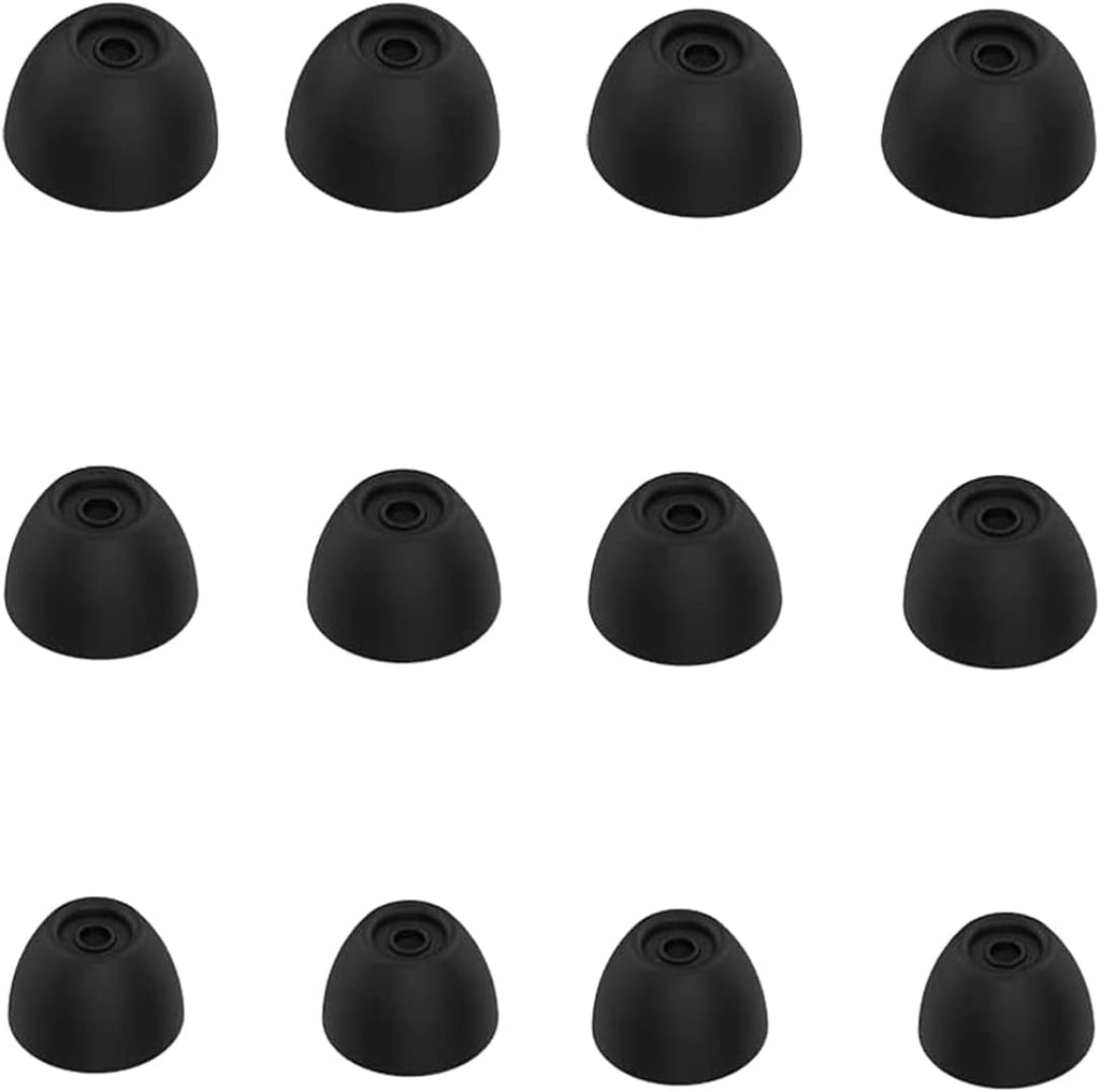 Silicone Earbuds Tips for Galaxy Buds 2 Replacement Ear Tips for Samsung Galaxy Buds+/Galaxy Buds PE, 6 Pairs LMS Black