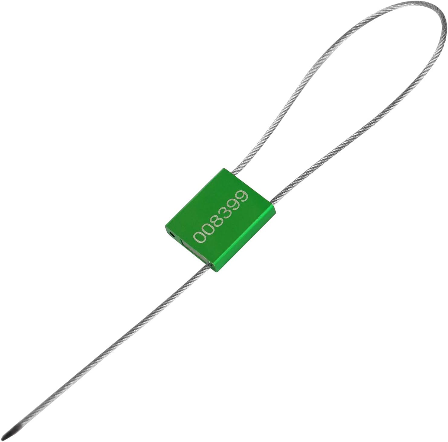 Pull Tight Security Cable Seals Alumium Alloy Shipping Container Tags ISO 17712 Standard (Pack of 50, Green)
