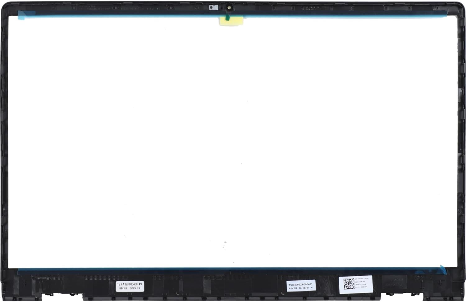 LCD Back Cover Top Case Lid with Front Bezel Frame with Hinges and Shaft Cover Replacement for DELL Inspiron 15 3510 3511 3515 3520 3525 Laptop, 00WPN8 09WC73 0681GY 0VW3NO with Two Adhesive Strips