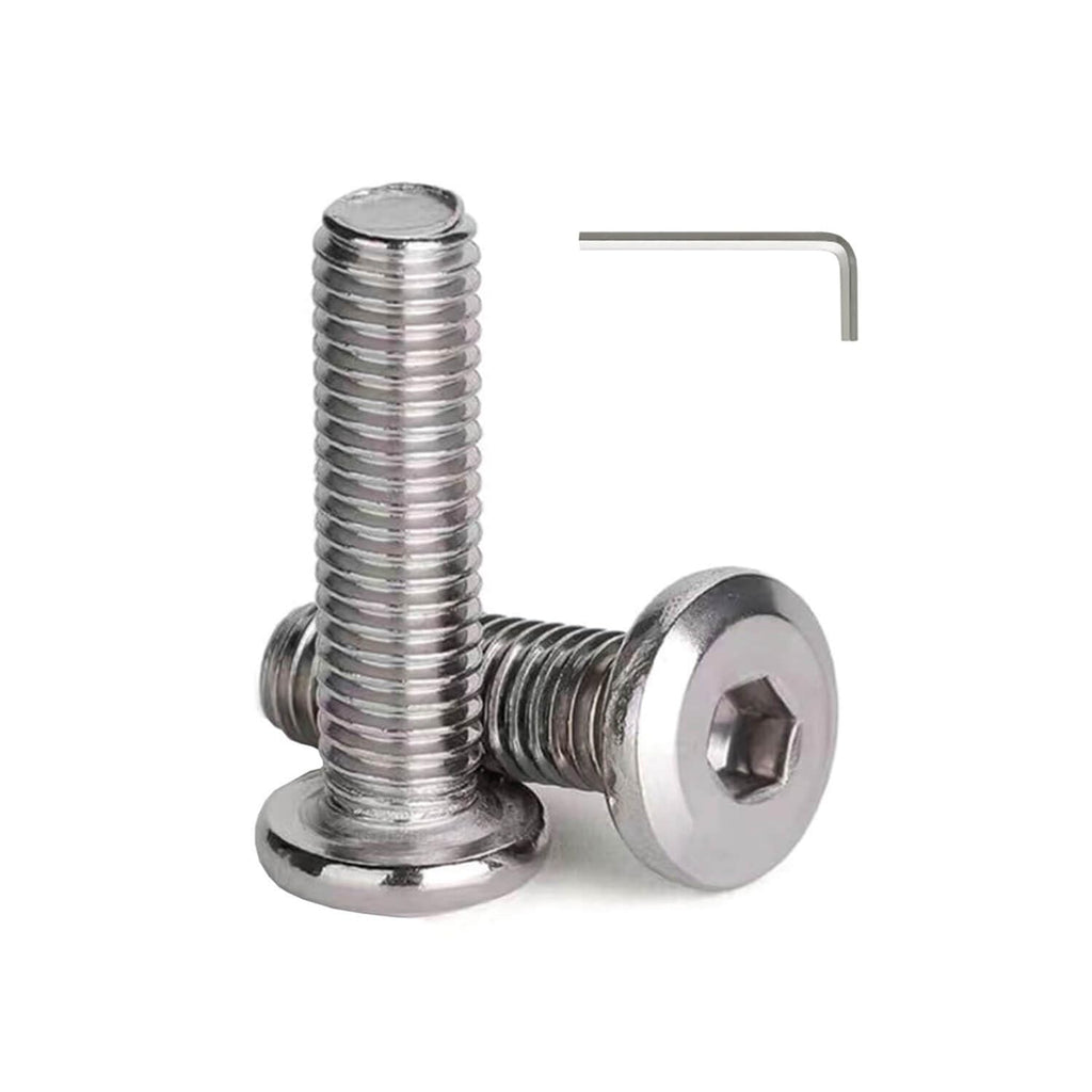 5/16-18 x 2-1/2" (10 Pack) Flat Head Hex Socket Cap Screws Bolts, 304 Stainless Steel 18-8, Hex Drive, Bright Finish, Fully Machine Thread