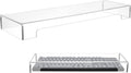 Keyboard Cover Acrylic Keypad Cover: Cabilock Clear Keyboard Dust, Anti Cat, Protector for Desktop, Prevent Cats from Touching (18.5x5.9x1.8 inch)