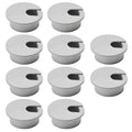 10 Pcs Desk Grommet 2" / 50 mm, Desk Cord Hole Cover, Cable Grommet ABS Plastic, Desk Hole Grommet for Home & Office Pc, Detachable Cable Cord Organizer-Light Grey