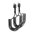 Baseus USB Type C Cable for Car, 2-Pack 3.3ft 100W Retractable Coiled USB A to USB C Fast Charger Cord, Nylon Braided Carplay Cable Compatible with iPhone15/Pro/Plus/Pro Max, Galaxy S24 S23, Note 20