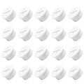 20Pcs Desk Grommet, 3/4" (20mm) White Silicone Cord Hole Cover, Flexible Rubber Wire Grommets, Wall Grommets for Cables Management, Table, Countertop, Cabinets and Furnitures Wire Organizer