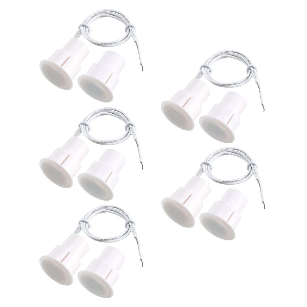 Magnetic Reed Switch RC-36 NC Recessed Wired Window Door Contact Sensor for Home Security and Burglar Alarm Systems 5 Pcs