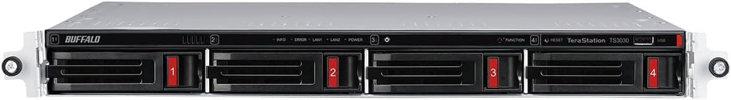 BUFFALO TeraStation 3430RN 4-Bay 8TB (2x4TB) Rackmount Small-Med Business NAS w/Hard Drives Included