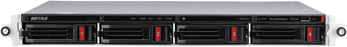 BUFFALO TeraStation 3430RN 4-Bay 32TB (4x8TB) Rackmount Small-Med Business NAS w/Hard Drives Included