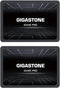 Gigastone SATA SSD 128GB (2-Pack) 2.5 inch SSD 510MB/s Upgrade Laptop PC Memory and Storage PS4 HDD Replacement 2.5" Internal Solid State Hard Drives SATA III SLC Cache 3D NAND Game Pro Performance