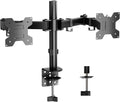 Simple Trending Dual Monitor Stand, Monitor Arm, Heavy Duty Adjustable Monitor Desk Mount for 2 Screens up to 27 Inches, Black