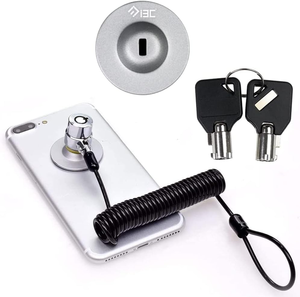I3C Laptop Lock Cable 6ft Cut-Resistant Security Cable with 360° Rotating Lock for Wedge Slot Laptops 7x3mm Anti-Theft Computer Lock for Office, Library, Travel, Students & Business