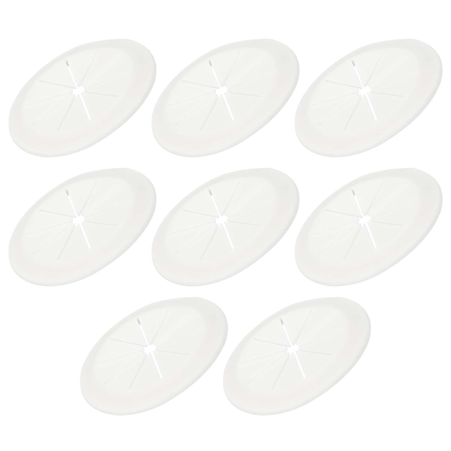 PATIKIL Desk Grommet 2-1/16", 8 Pcs Round Cable Grommet Cord Hole Cover with Adhesive Tape Flexible Table Wire Organizer for Office Home Table Countertop, Light Gray