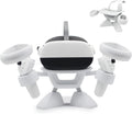 Dollox VR Stand, VR Headset Stand VR Display Holder Storage Virtual Reality Headset Desktop Display Stand for Oculus Quest 2, Quest 3/3s, Rift, Rift S, Valve Index Headsets & Touch Controllers