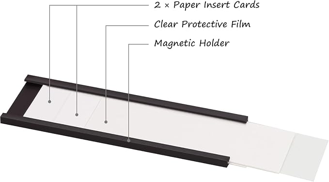 Realth C Channel Magentic Label Holders 50 Pack 0.5" x 2" | Magnetic Name Tags - Image 6