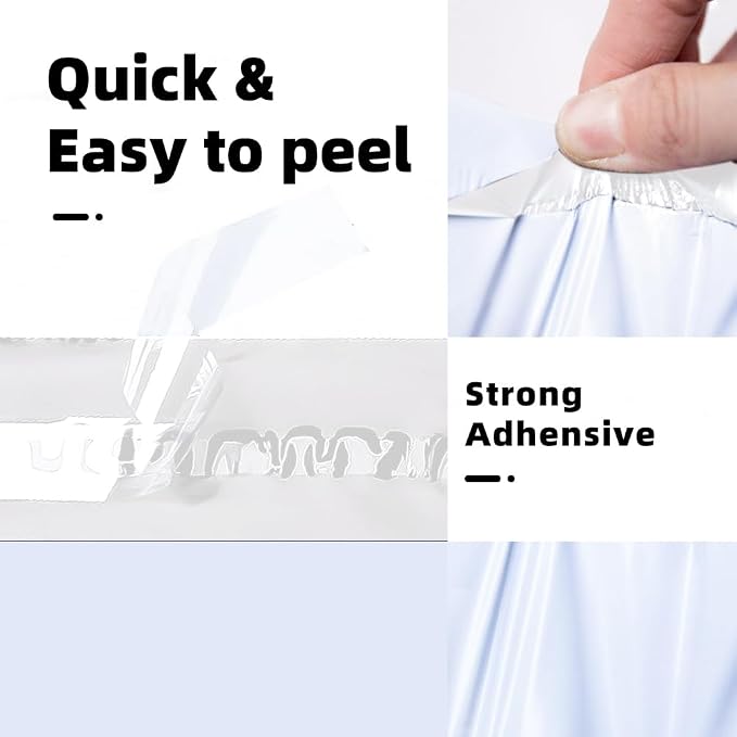 POLYSELLS 100 pcs 14.5x19 Inches White x Silver Poly Mailers Shipping Envelopes - Image 6