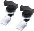 WJSKDQ 2pcs Thumb Operated Offset Cam Lock Thumb Cam Lock for Machine Cabinet Drawer Black_1