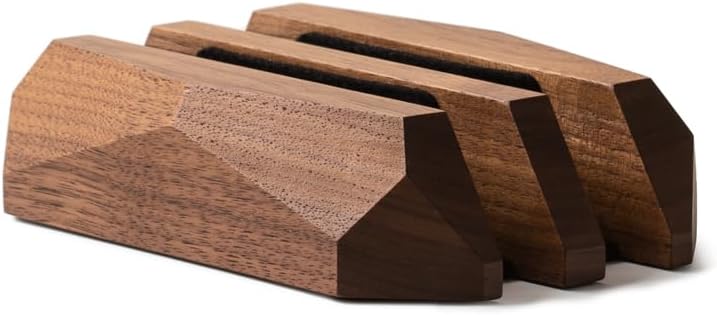 Oakywood Dual Laptop Dock, Vertical Laptop Stand Wood, Laptop Stand for Desk, Desk Organizer, Vertical Laptop Holder, Compatible with All MacBook Pro Air iPad, for 2 Device – 7,1x4,5x1,6”, Walnut