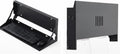 2 Pcs 24 Inch Keyboard Wall Mount Foldable Fits Standard Computer Keyboard Mouse Stand Tray Organizer for Small Offices Apartments, Easy Installation with 4 Screws (Black)