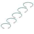 TRUECABLE Cat6 Component Rated Patch Cable, Unshielded (U/UTP), 1ft, Green, 28AWG Solid Copper, Snagless 10G High-Speed Ethernet Cable, PoE++ 4PPoE 100W, UL Listed, RoHS-3, 5 Pack