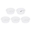 uxcell 5 Pcs 53mm (2.09 Inch) Desk Grommet, Plastic Cable Hole Cover, Wire Cord Cable Organizer for Home Office Computer Desk Cabinet, White