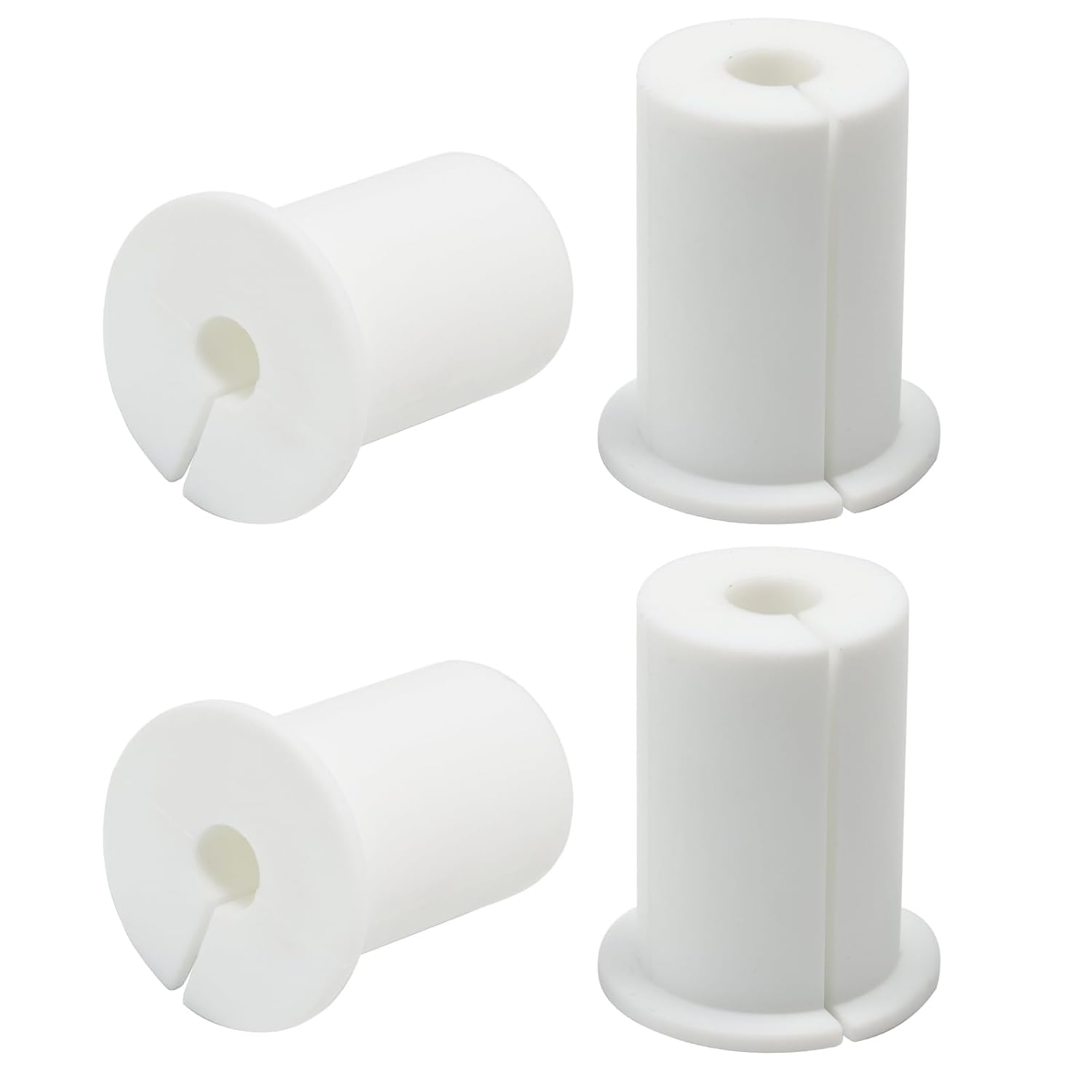 4pc Starlink Cable Grommet 1" Silicone Waterproof Wall Hole Pass Through Split Cable Bushings for TV Wire Ethernet Cord, Starlink Cable Routing Kit Accessories, 38mm/1.5" Ht, White