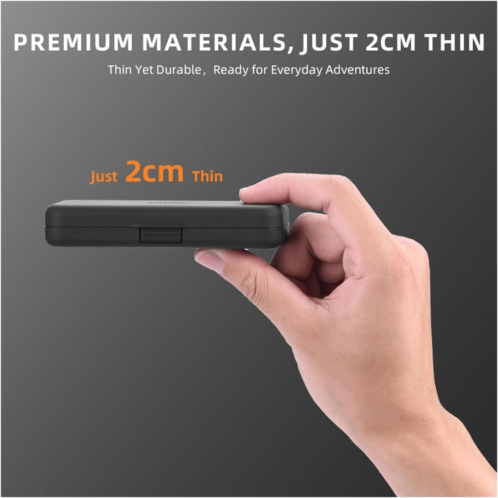 Filter Case for DJI Pocket 3, Magnetic Lens Filter Storage Case for DJI Osmo Pocket 3 Creator Combo Accessories, ND-UV-CPL Wide Angle Macro Lens TF/SD Card Organizer