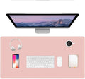 PU Leather Desk Pad Protector Gaming Mouse Pad Non Slip Desk Mat for Keyboard and Mouse Waterproof Desk Writing Pad for Office and Home Desk Accessories(Pink, 31.5 * 15.7)