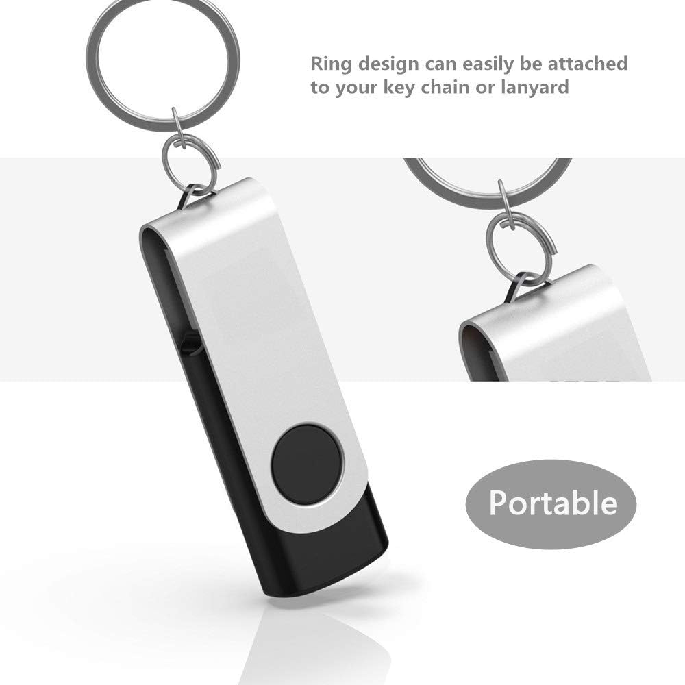 Aiibe 16 GB USB Flash Drive 20 Pack Bulk Flash Drives 16GB USB 2.0 Thumb Drive Data Storage USB Drive Zip Drives (16GB, Black)