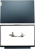 Replacement Laptop LCD Cover Back Rear Top Lid Hinges Front Bezel for Lenovo ideapad 5 15IIL05 15ARE05 15ITL05 5-15IIL05 5-15ARE05 5-15ITL05 5-15ALC05 5CB0X56073 5CB0Z31048 (Dark Blue)